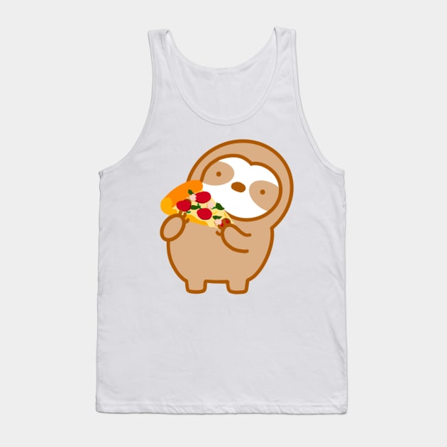 Easily Distracted By Pizza and Sloth Tank Top by theslothinme